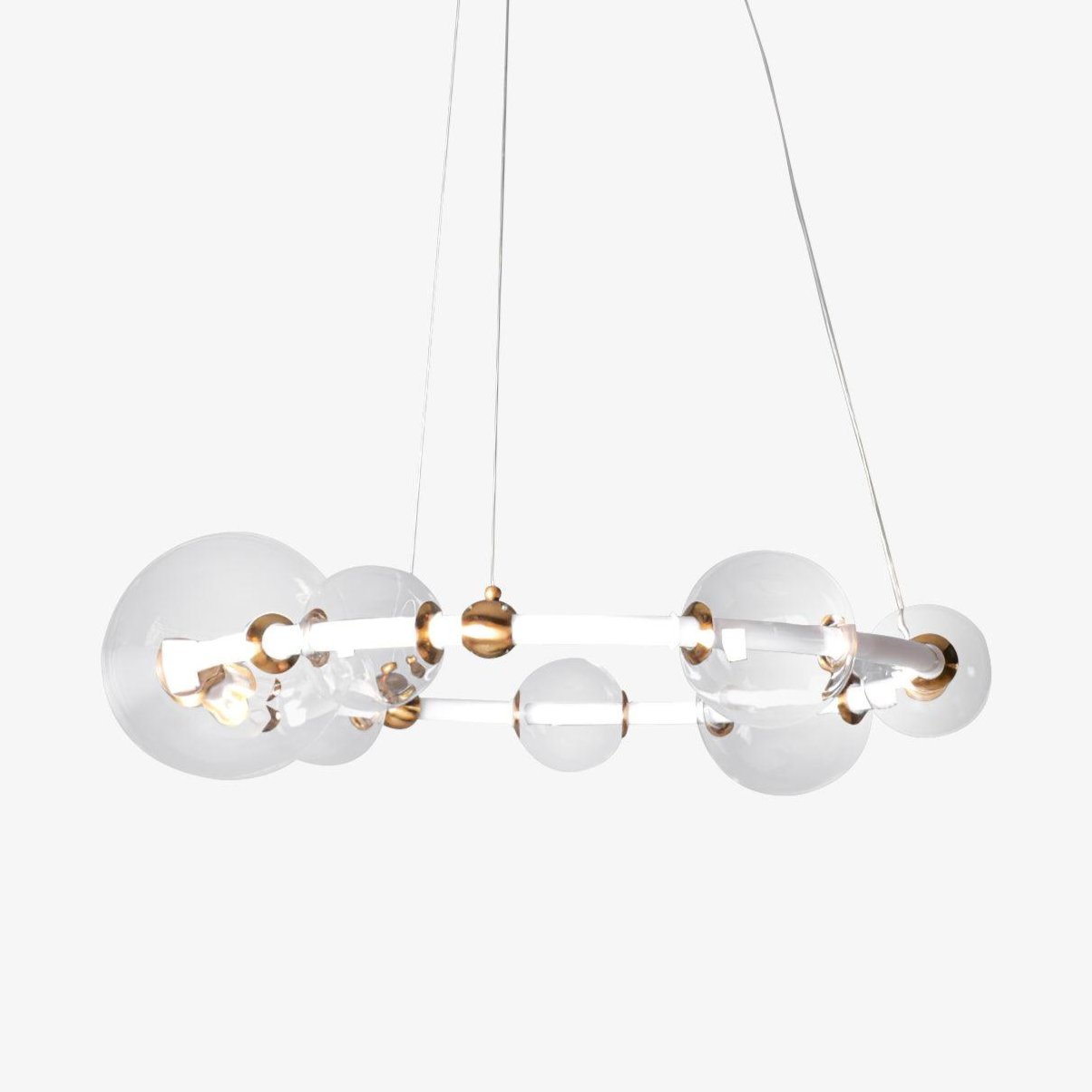 Cera Chandelier Bubble Clear Ring Contemporary Minimalist-Neutral Decor
