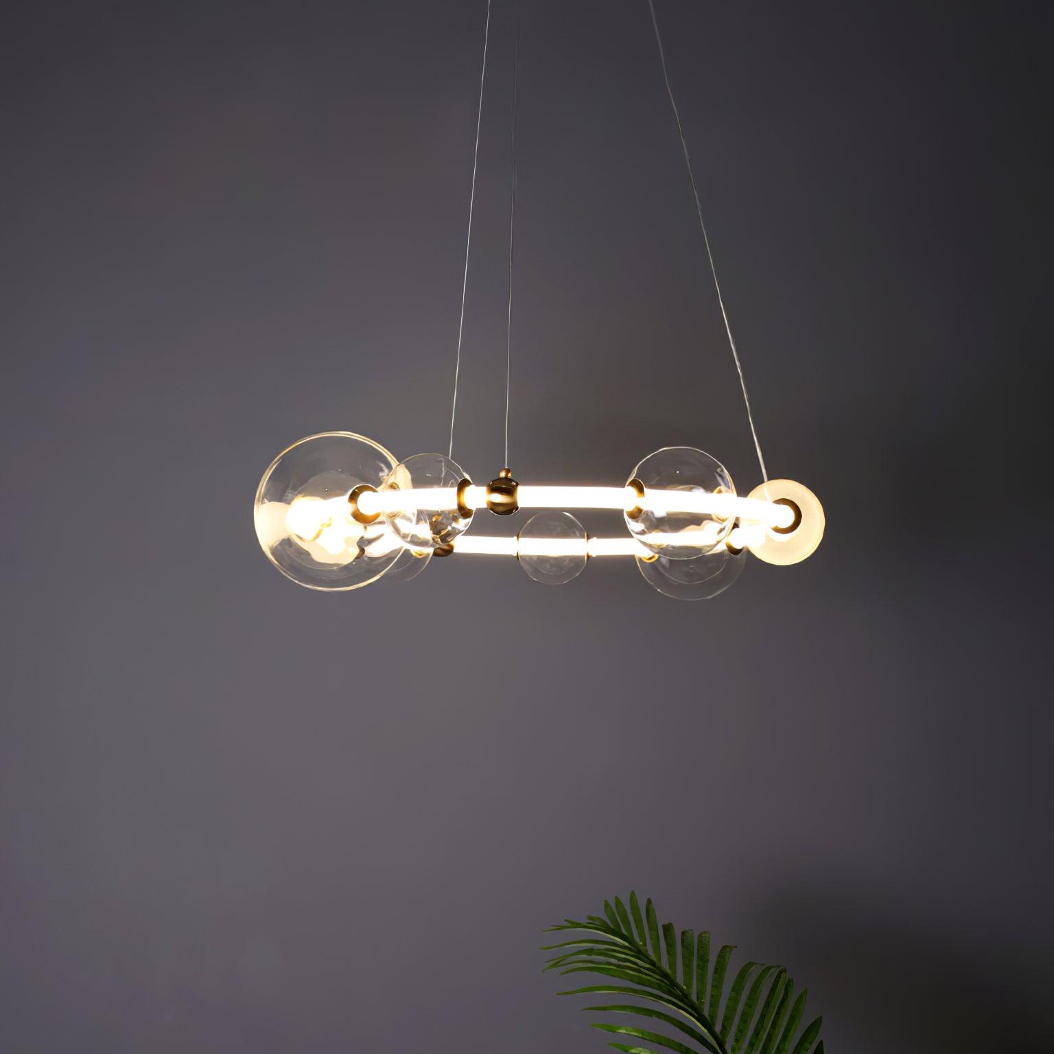 Cera Chandelier Bubble Clear Ring Contemporary Minimalist-Neutral Decor