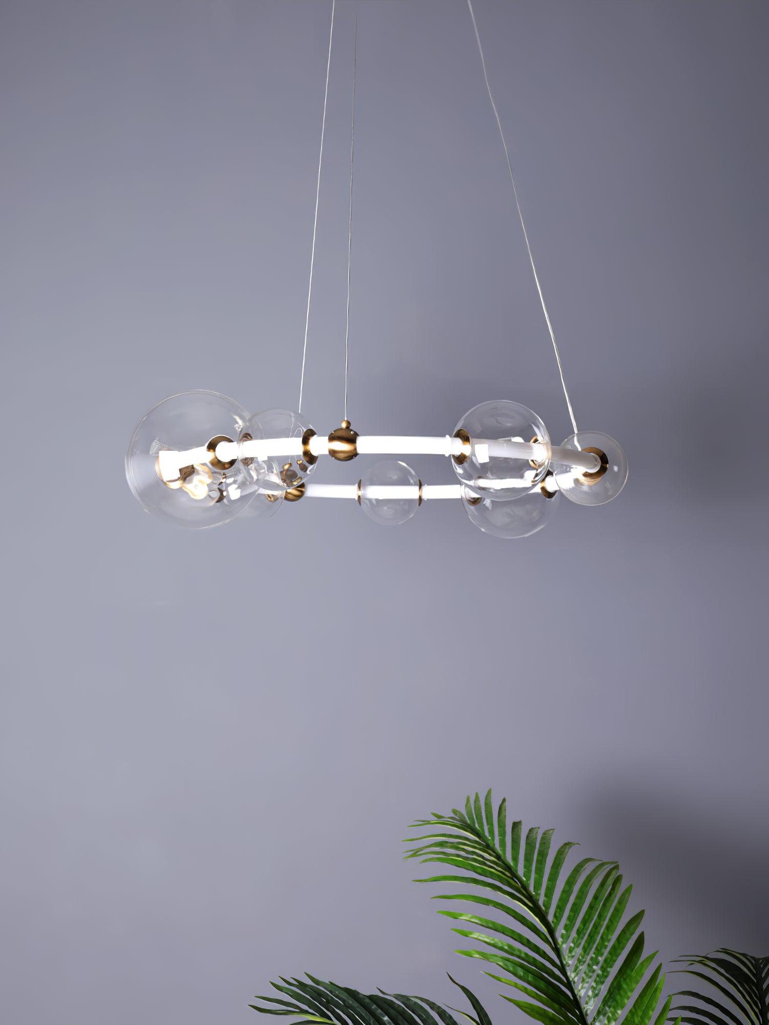 Cera Chandelier Bubble Clear Ring Contemporary Minimalist-Neutral Decor