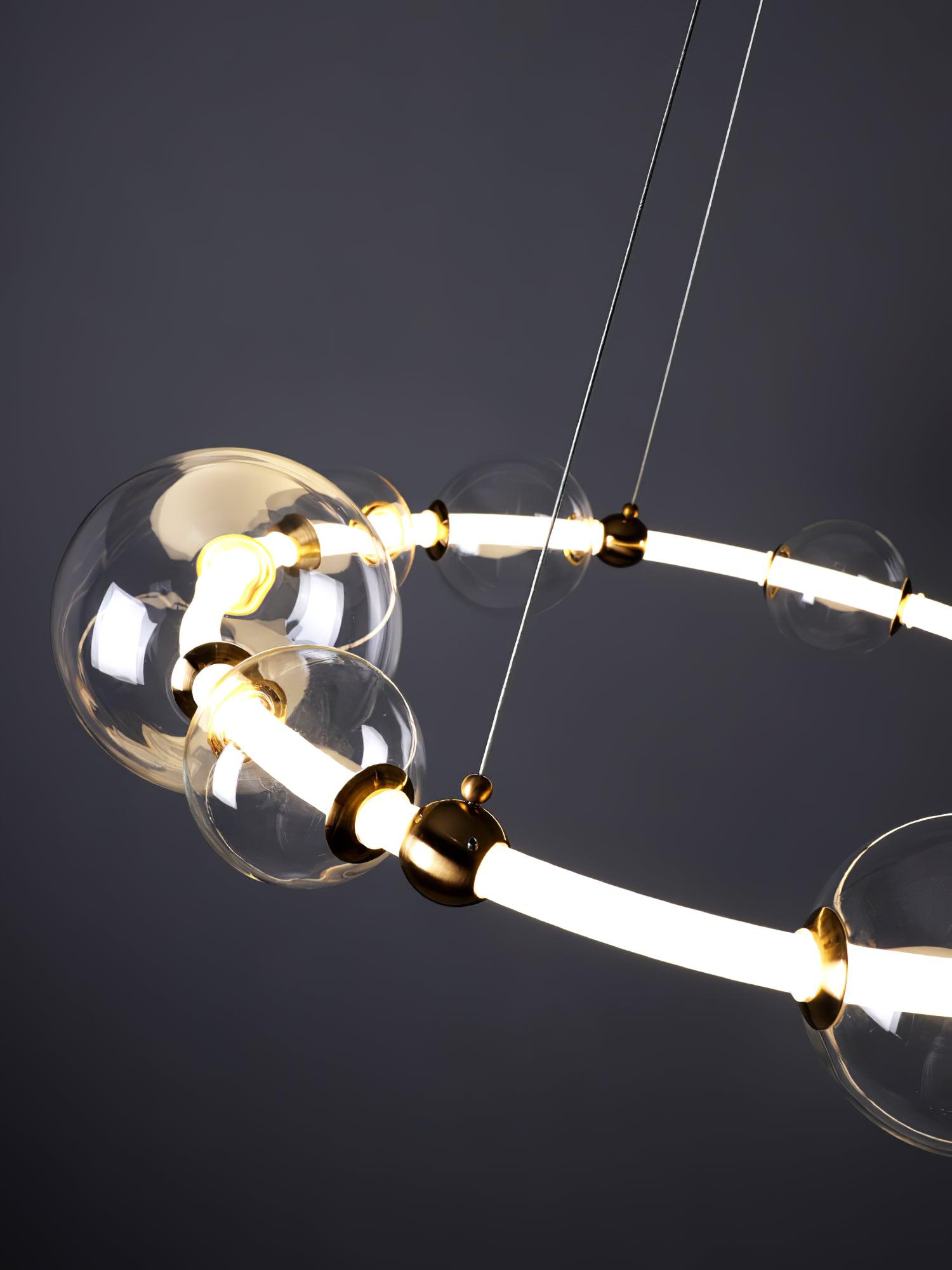 Cera Chandelier Bubble Clear Ring Contemporary Minimalist-Neutral Decor