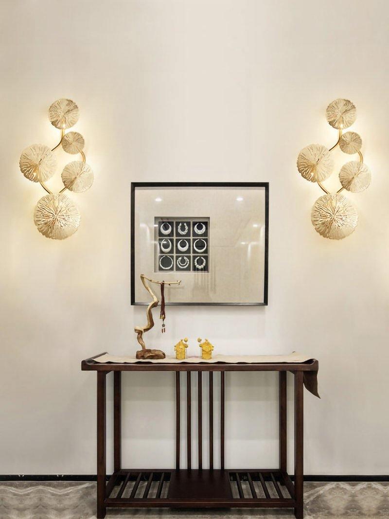 Rylso Wall Lamp Lotus Leaf Brass-Neutral Decor