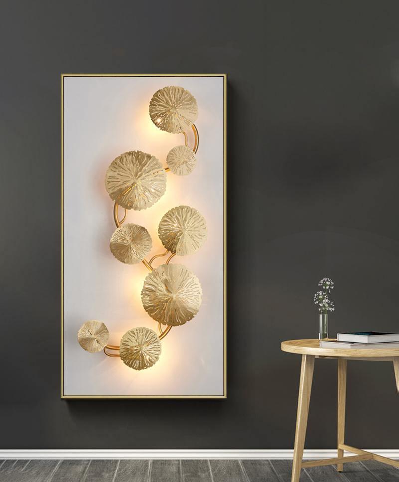 Rylso Wall Lamp Lotus Leaf Brass-Neutral Decor