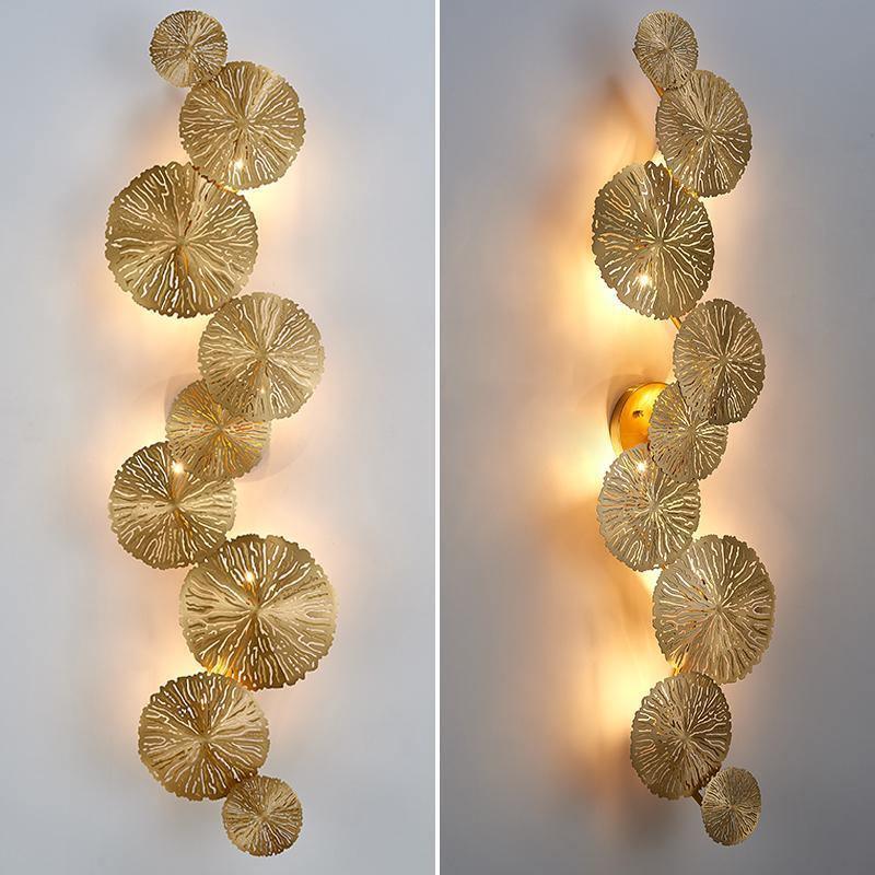 Rylso Wall Lamp Lotus Leaf Brass-Neutral Decor