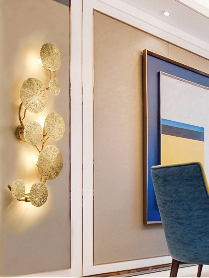 Rylso Wall Lamp Lotus Leaf Brass-Neutral Decor