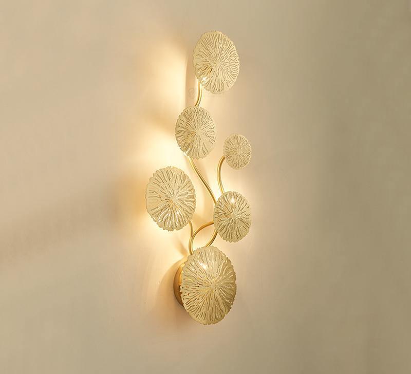 Rylso Wall Lamp Lotus Leaf Brass-Neutral Decor