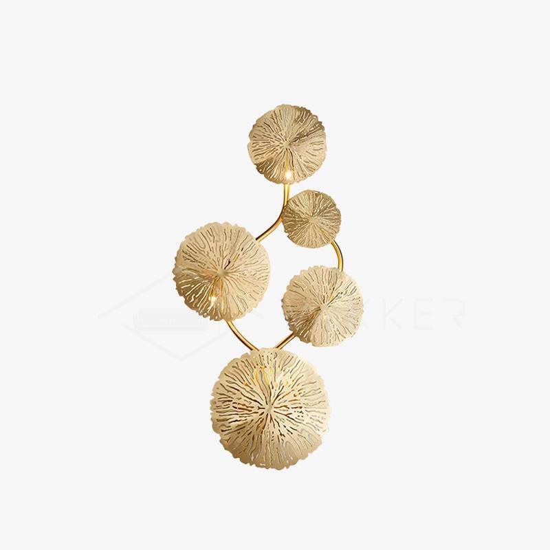 Rylso Wall Lamp Lotus Leaf Brass-Neutral Decor