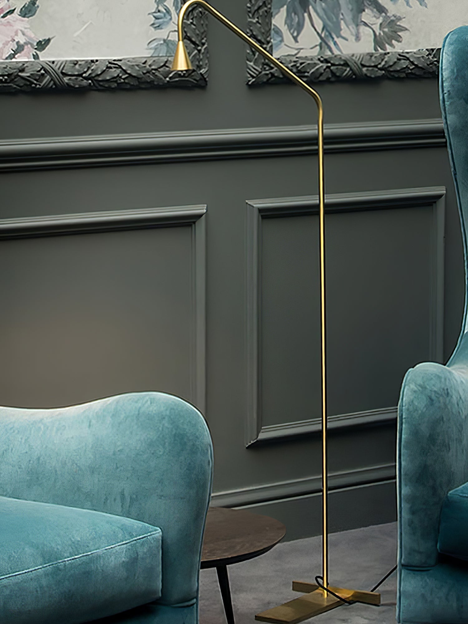 Arc Modern Gold Floor Lamp-Neutral Decor