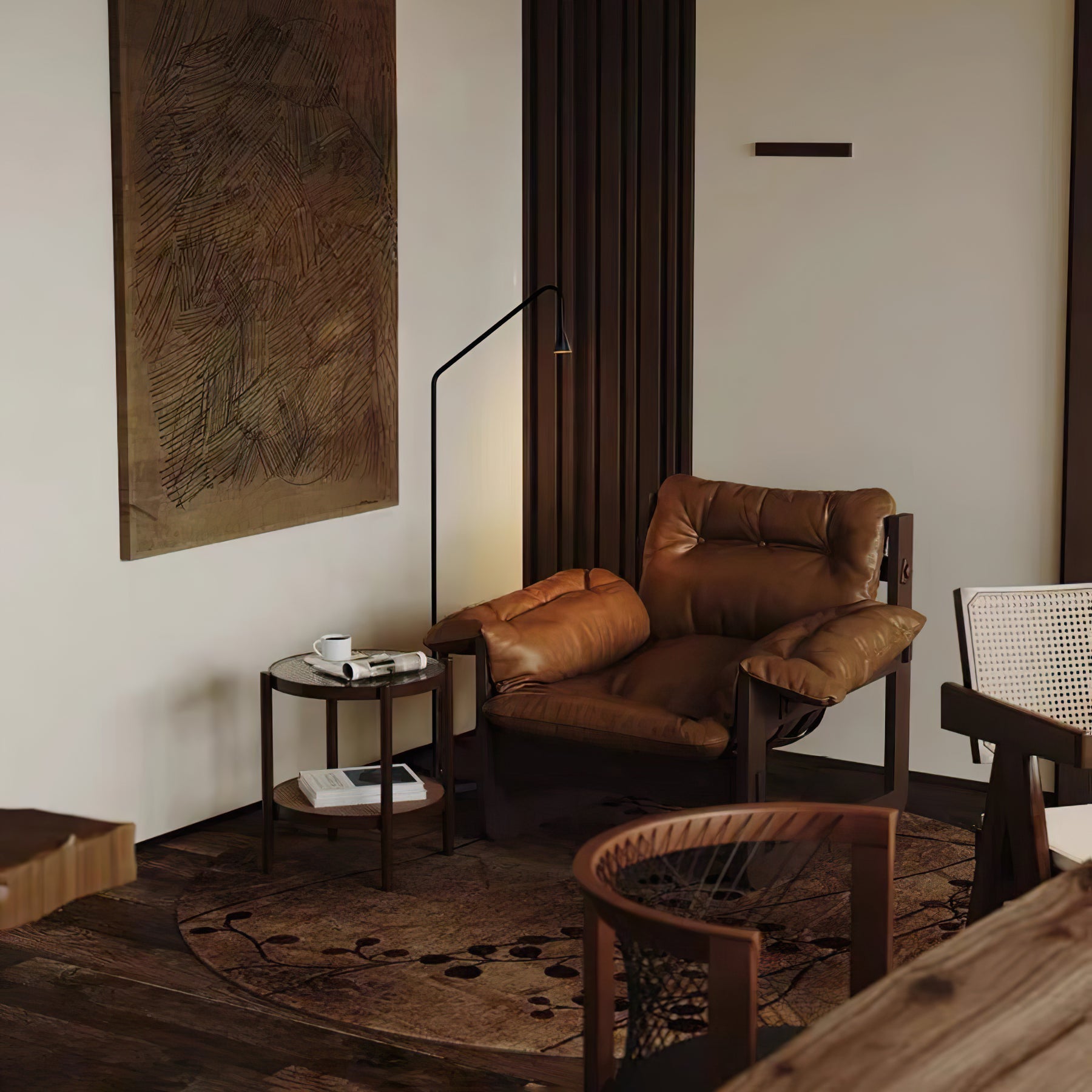 Arc Modern Gold Floor Lamp-Neutral Decor