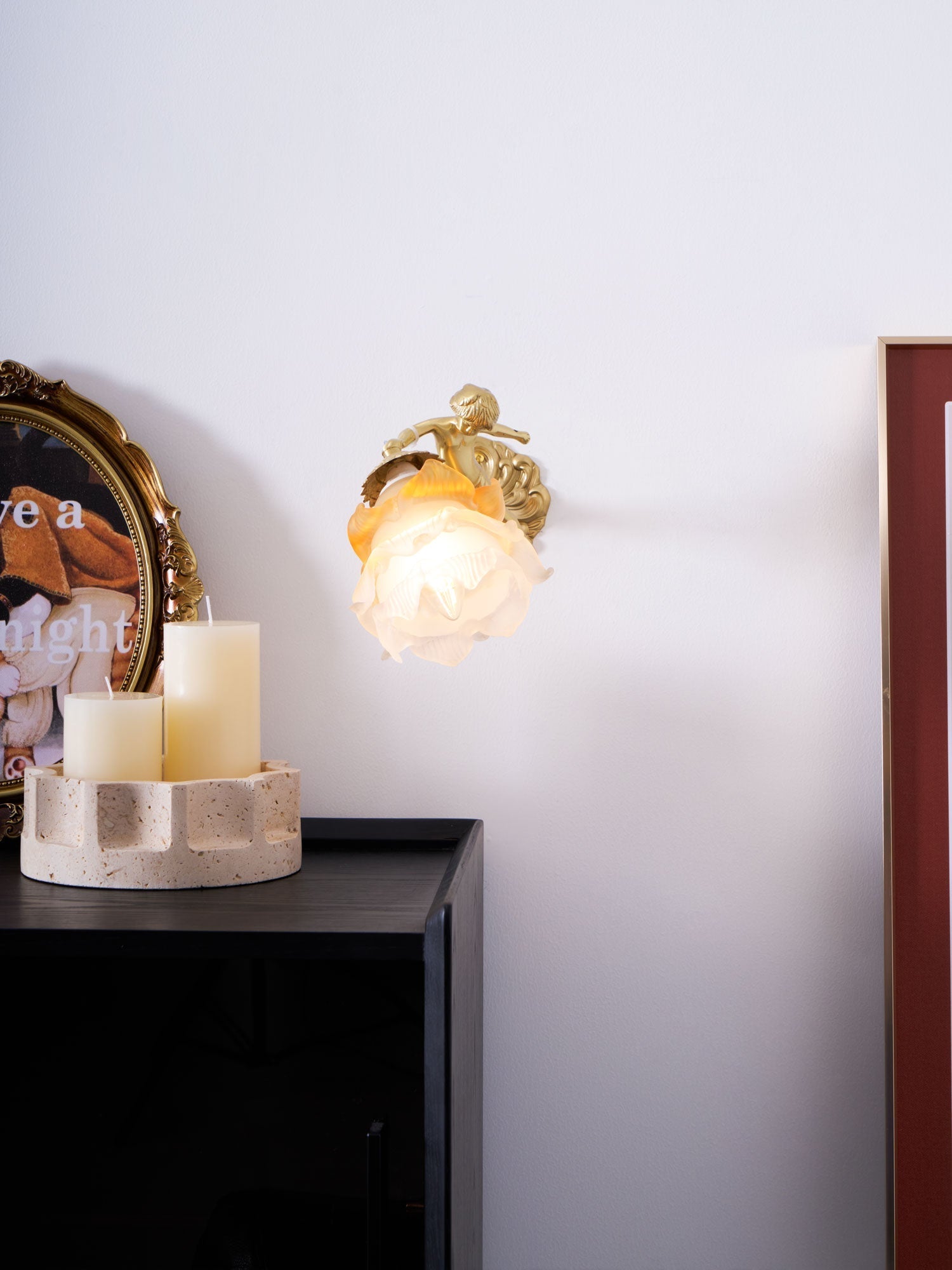 Bex Flying Angel Glass Wall Light-Neutral Decor