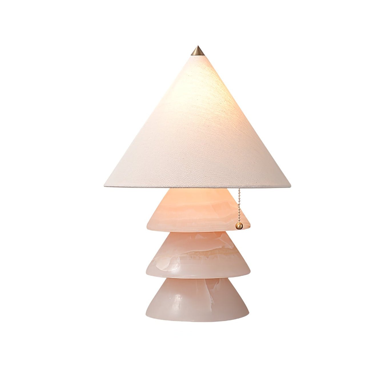 Pyramid Retro Marble Table Lamp-Neutral Decor