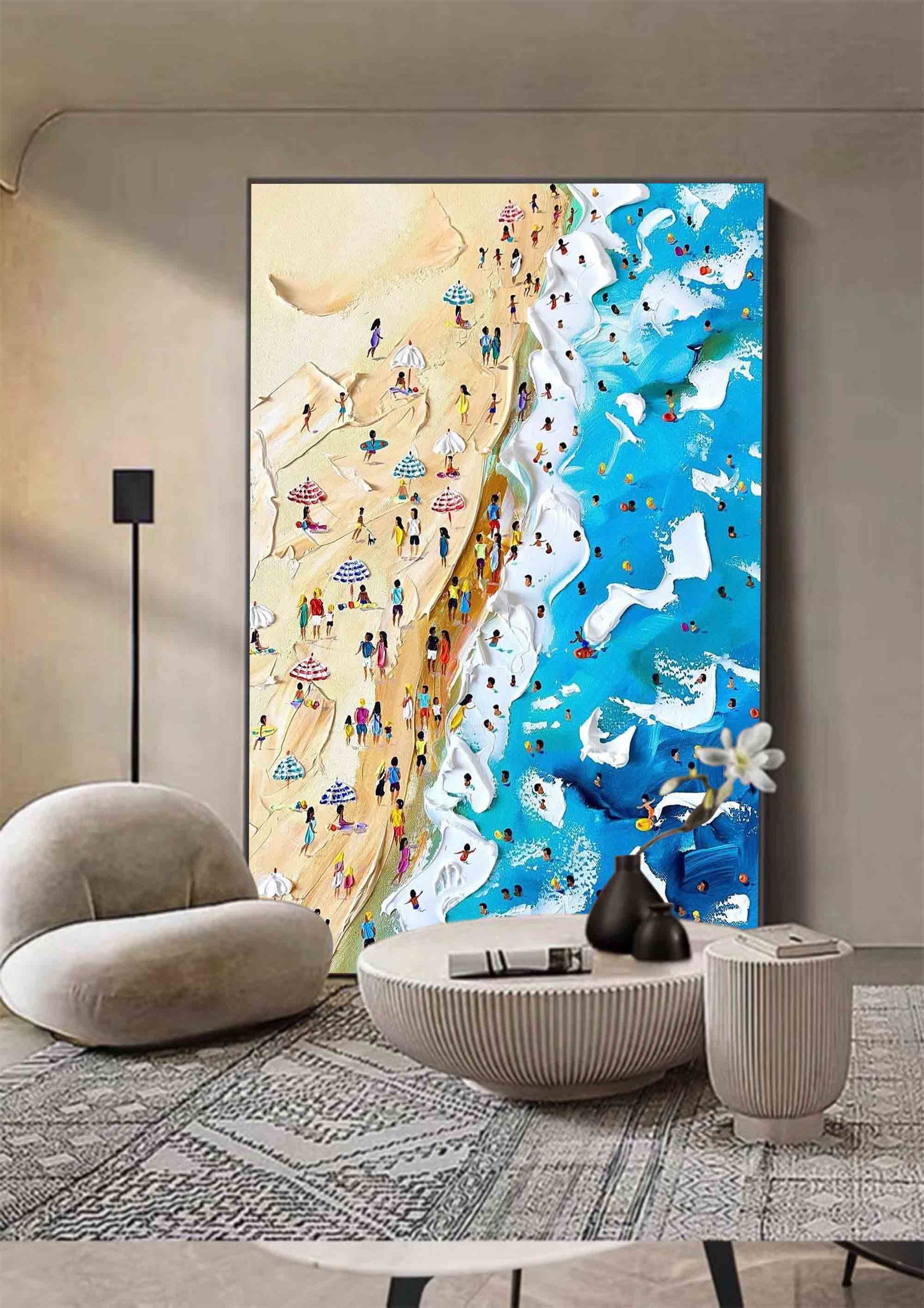 Plaster Art Texture Painting SG203 - Neutralighting
