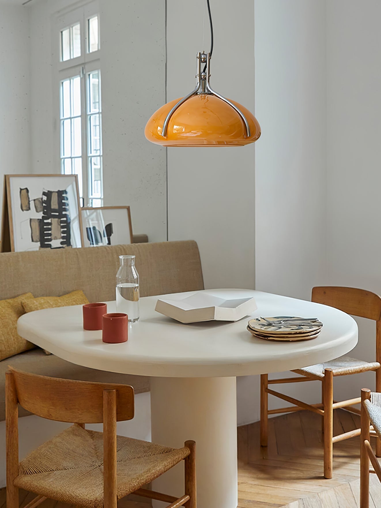 Ernorora Premium Nordic Art Glass Pendant Light-Neutral Decor