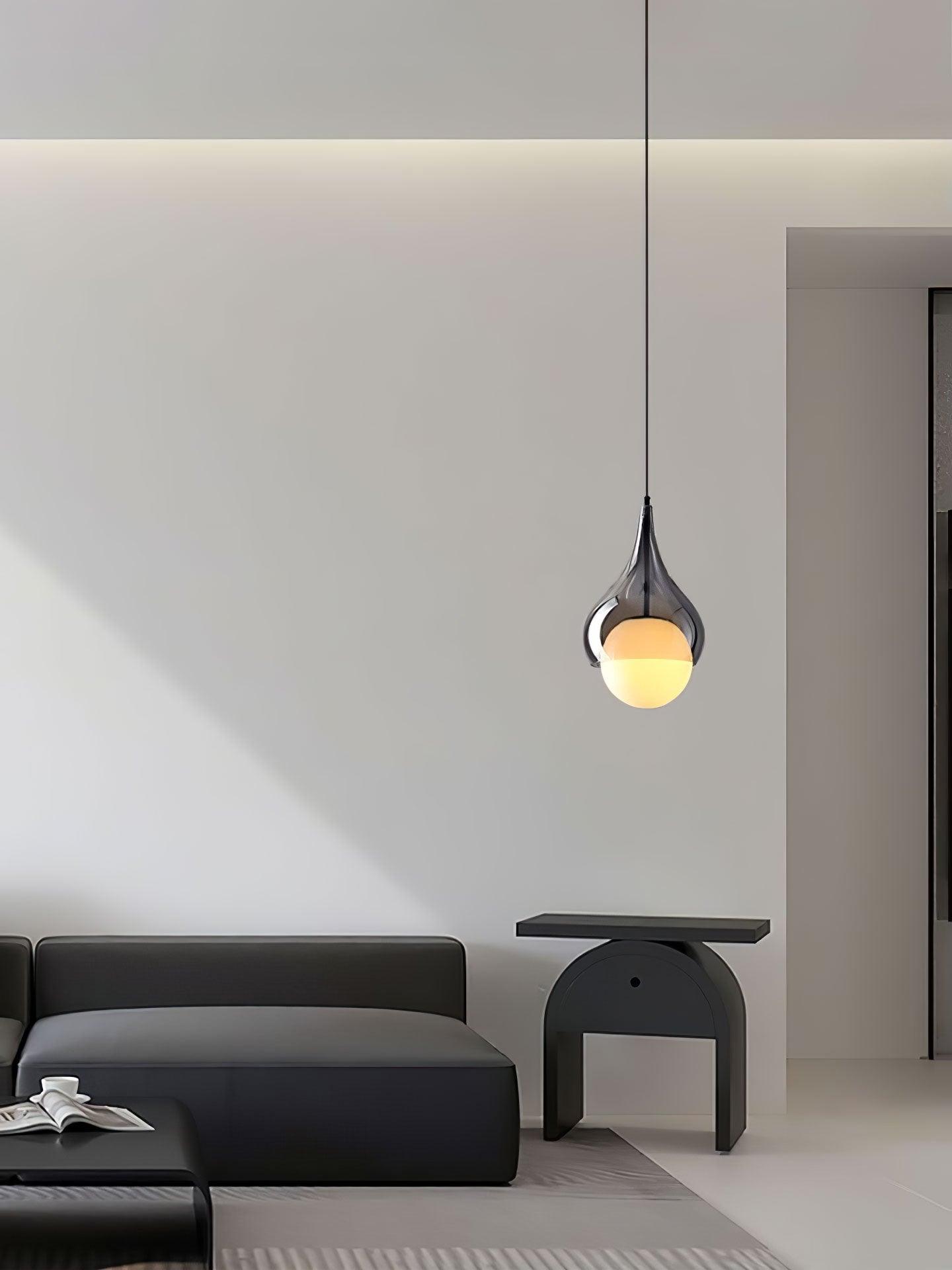 Droplet Elegant Glass Pendant Light-Neutral Decor