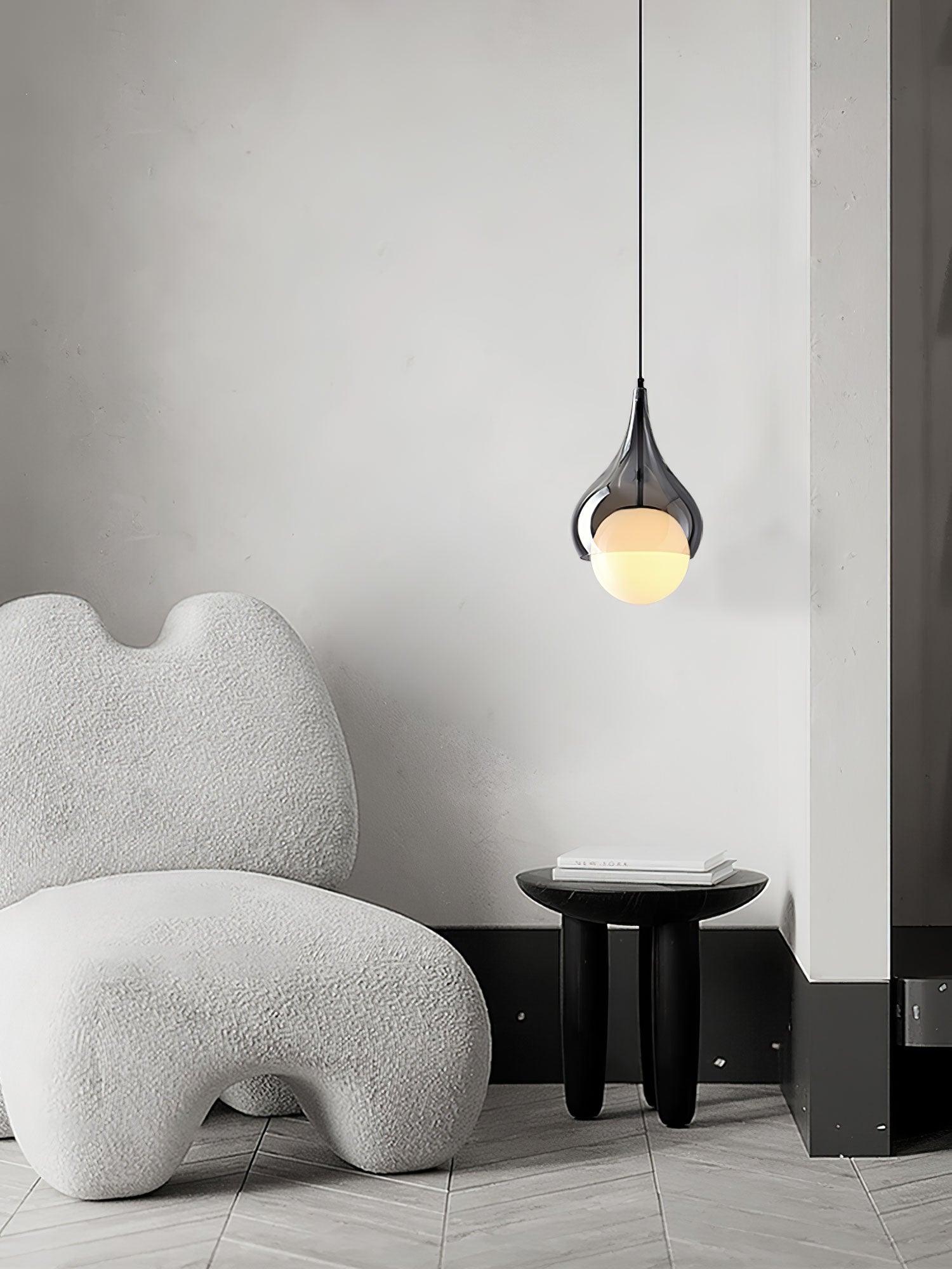 Droplet Elegant Glass Pendant Light-Neutral Decor