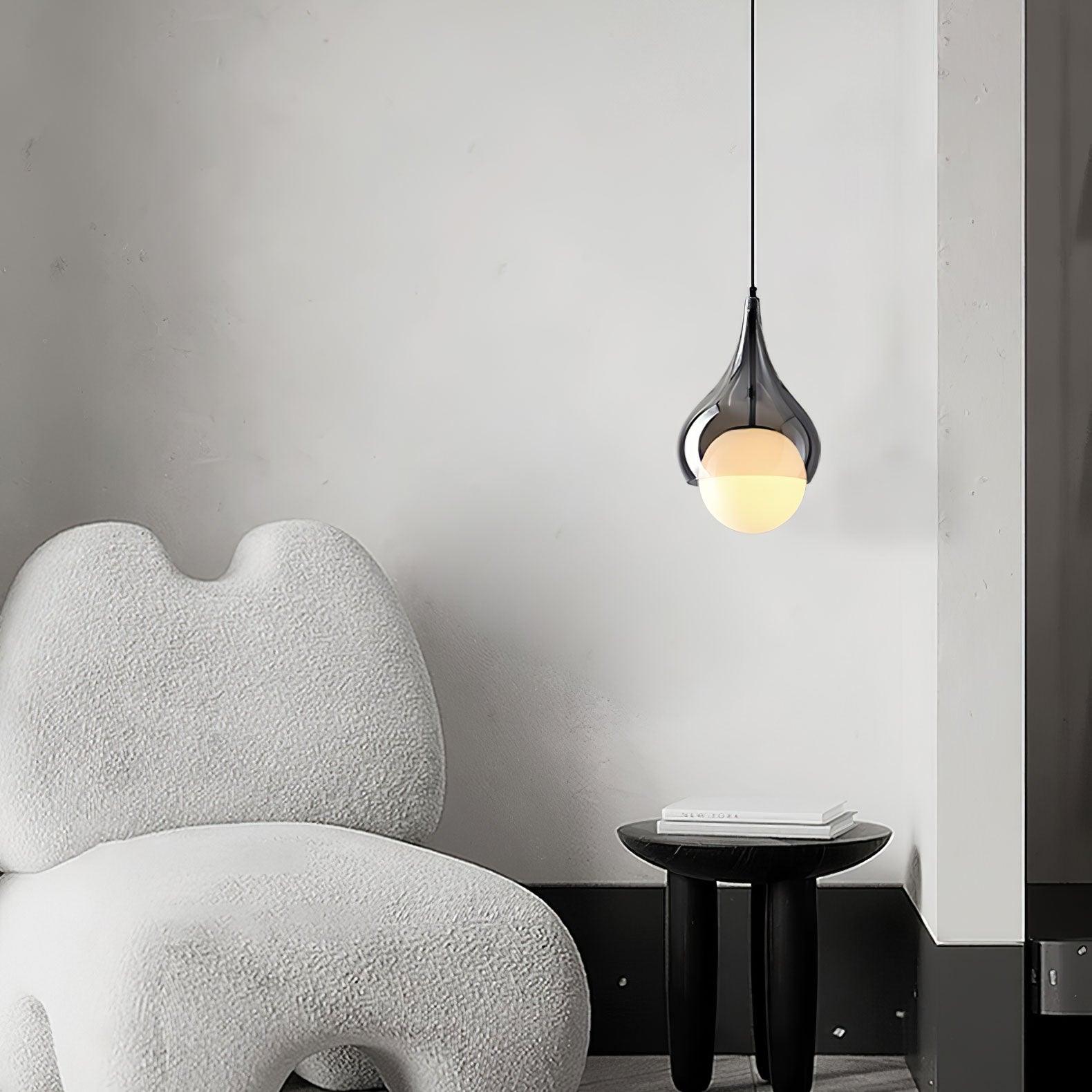 Droplet Elegant Glass Pendant Light-Neutral Decor