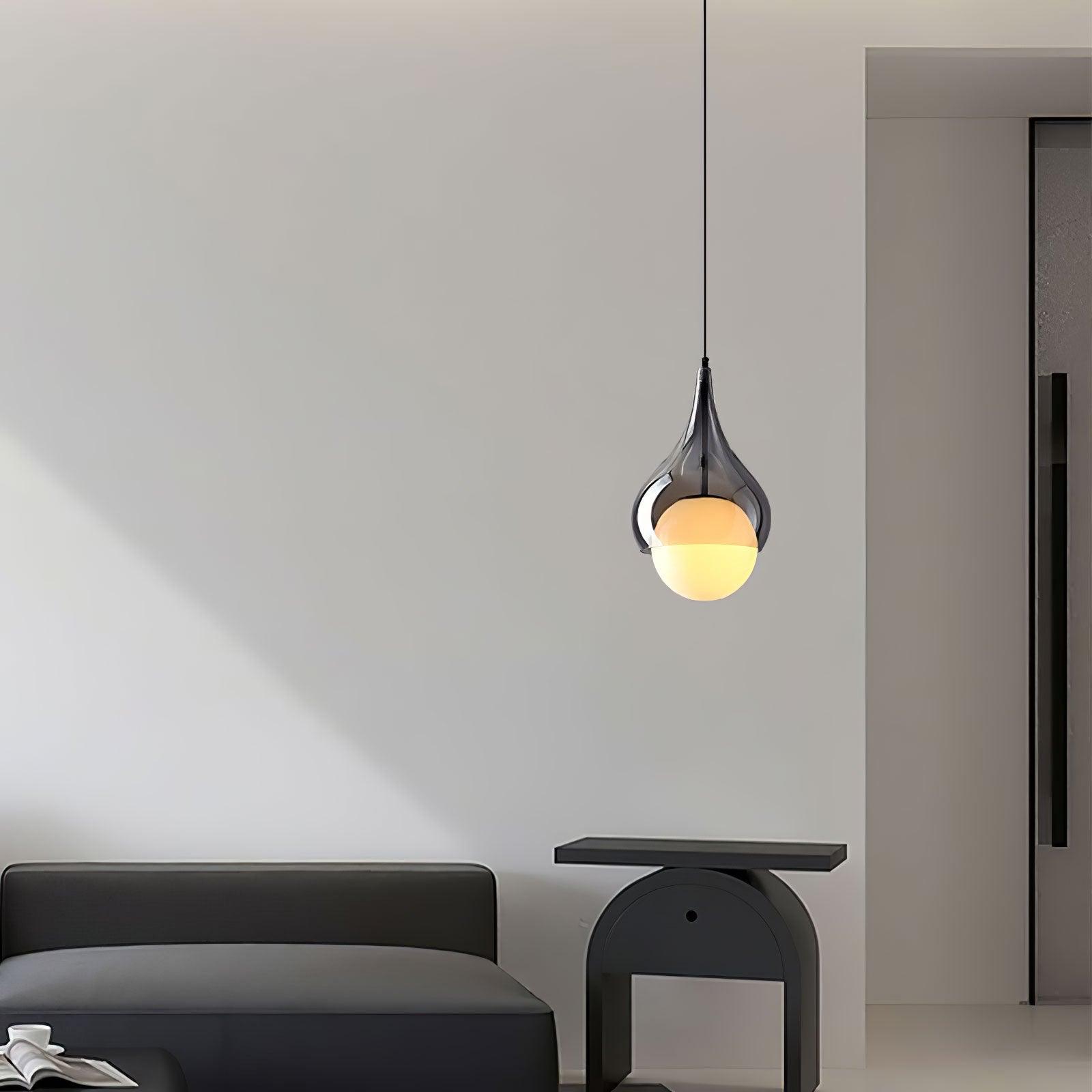 Droplet Elegant Glass Pendant Light-Neutral Decor
