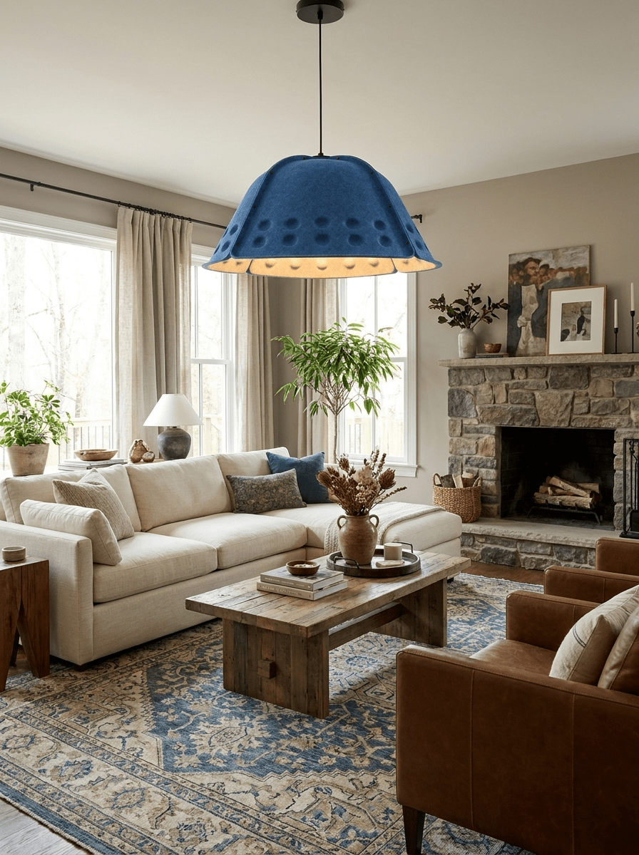 Quell Acoustic Dome Pendant Light-Neutral Decor