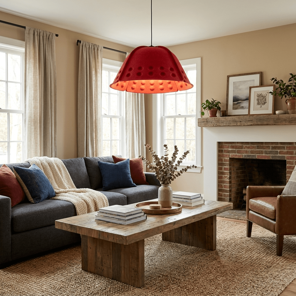 Quell Acoustic Dome Pendant Light-Neutral Decor