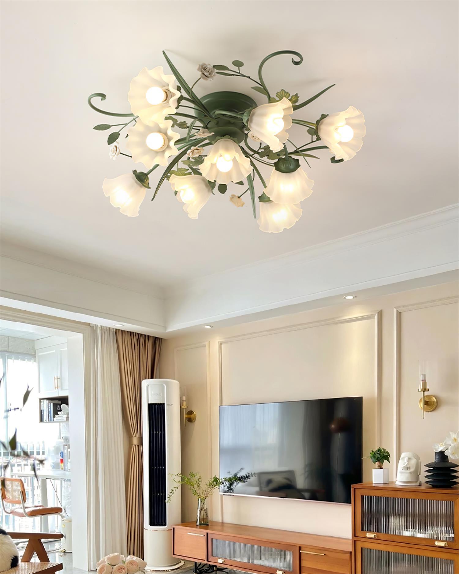 Nylirir Unique Art Classic Ceramics Ceiling Lamp-Neutral Decor