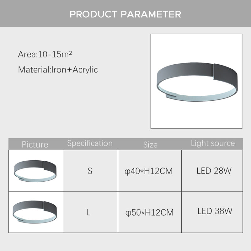 Arisha Modern Round Flush Mount Ceiling Light LED Double Layer - Neutral Decor