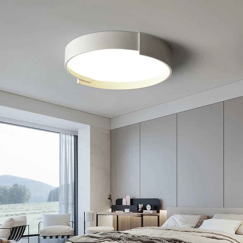 Arisha Modern Round Flush Mount Ceiling Light LED Double Layer - Neutral Decor