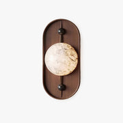 Driftwood Alabaster Wall Lamp Walnut Color