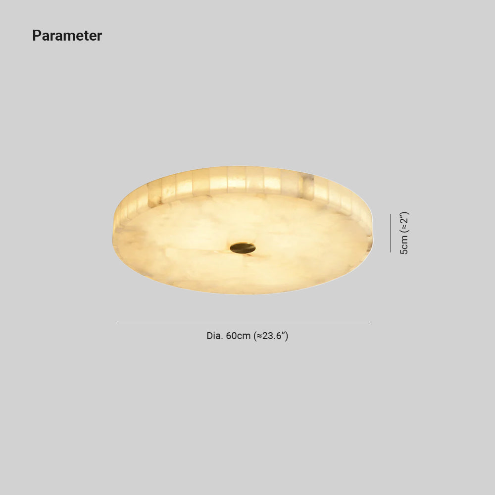 Delya Round Alabaster Ceiling Lamp