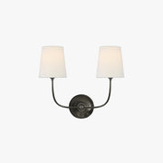 Victor Wall Lamp Black Bronze Fabric - Neutralighting