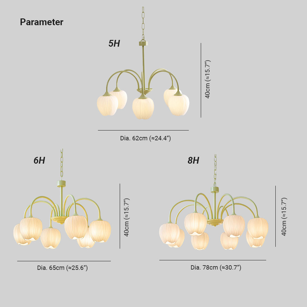 Tulip Fresh Chandeliers Glass