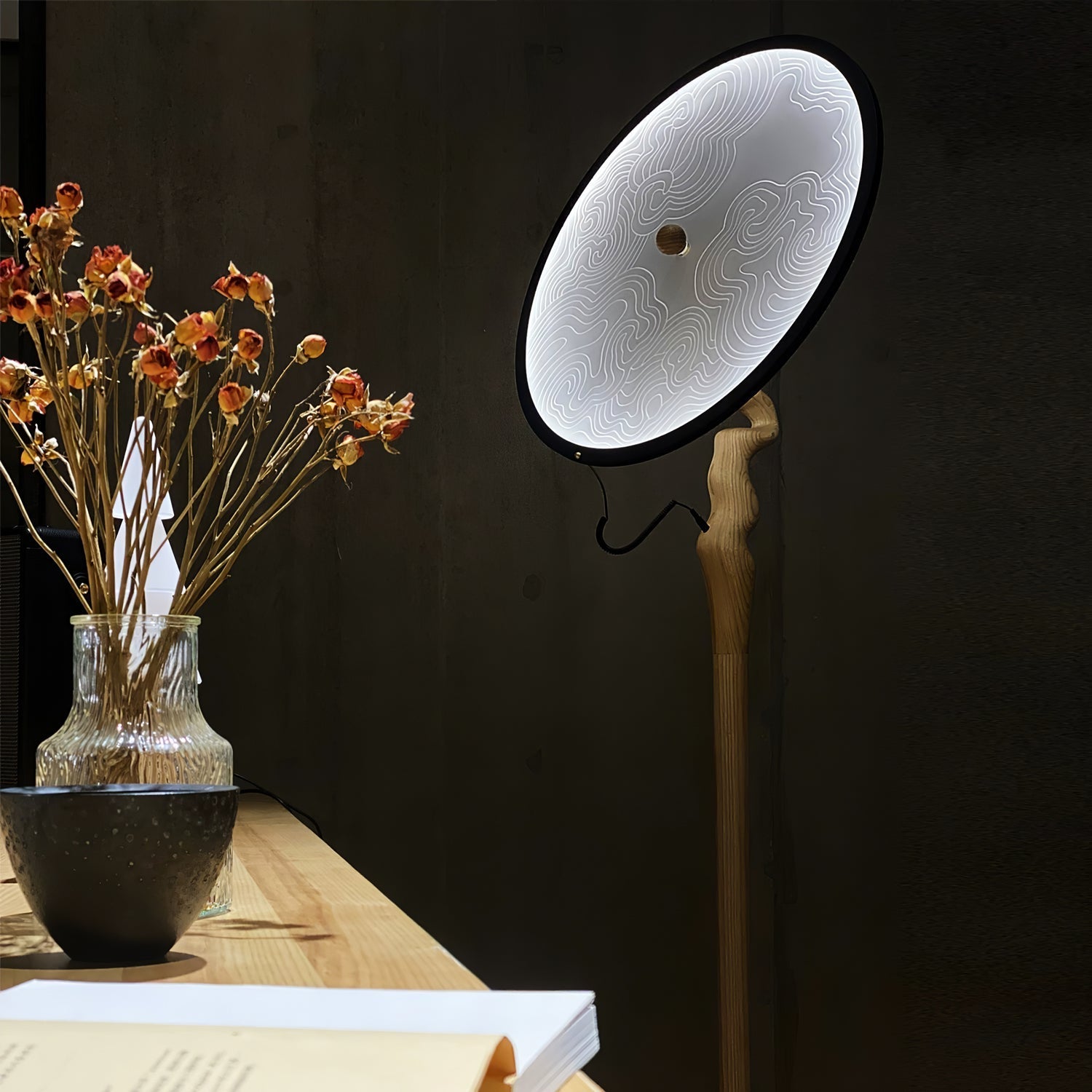 Evliriel Artistic Wood Floor Lamp-Neutral Decor