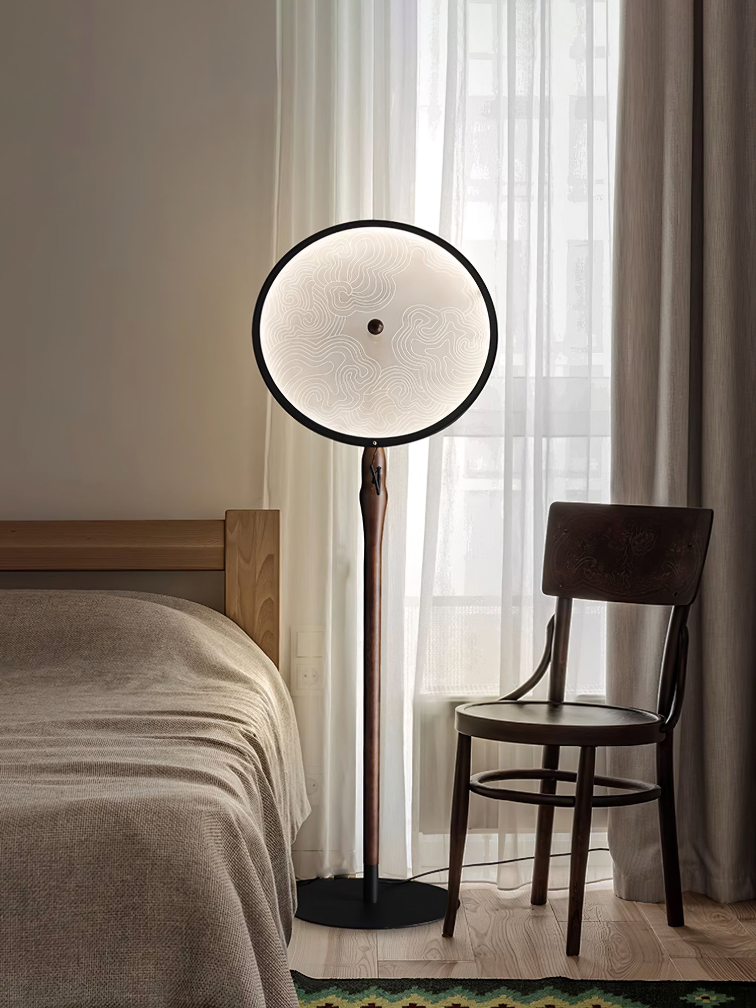 Evliriel Artistic Wood Floor Lamp-Neutral Decor