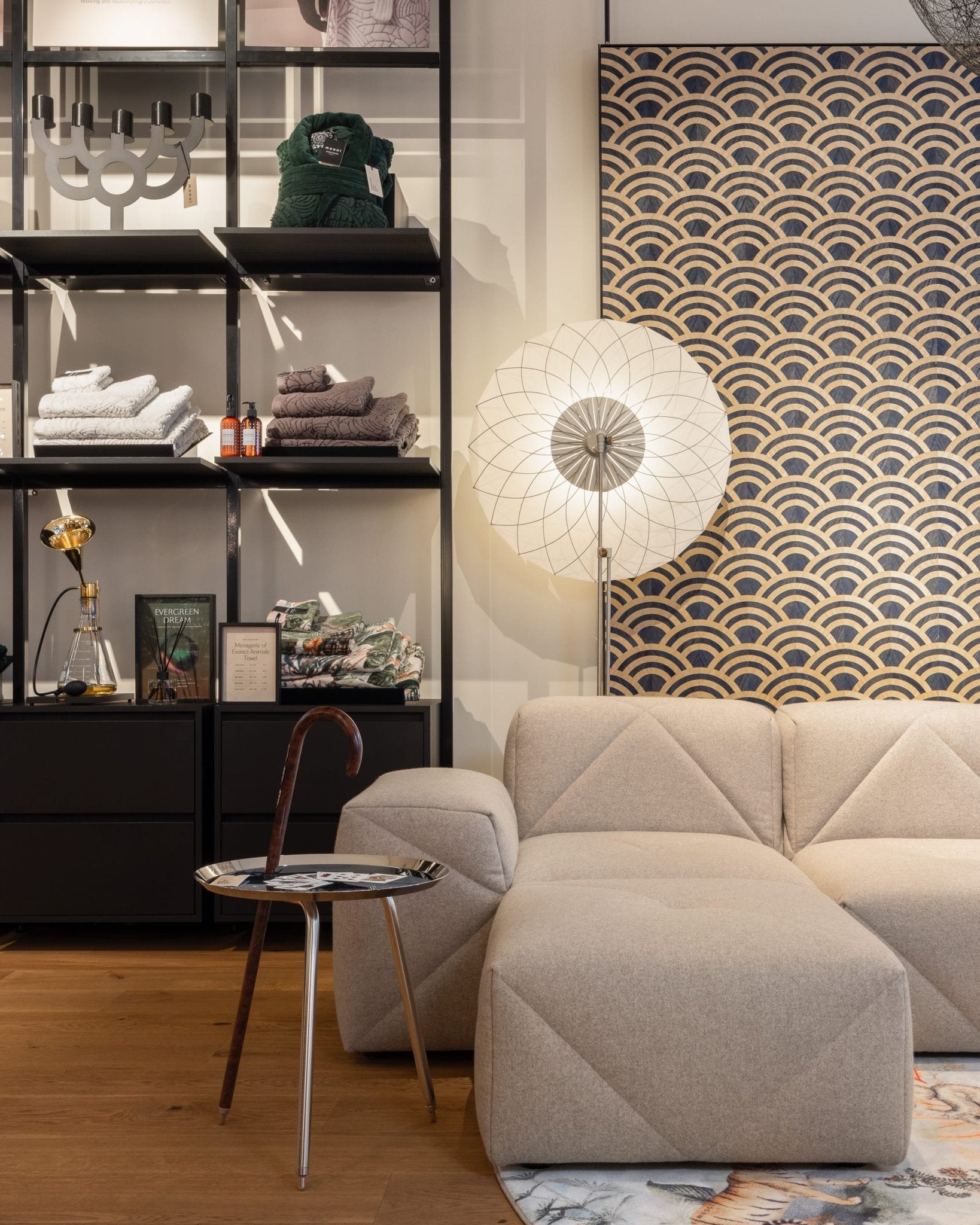 Radiant Floral Floor Lamp-Neutral Decor