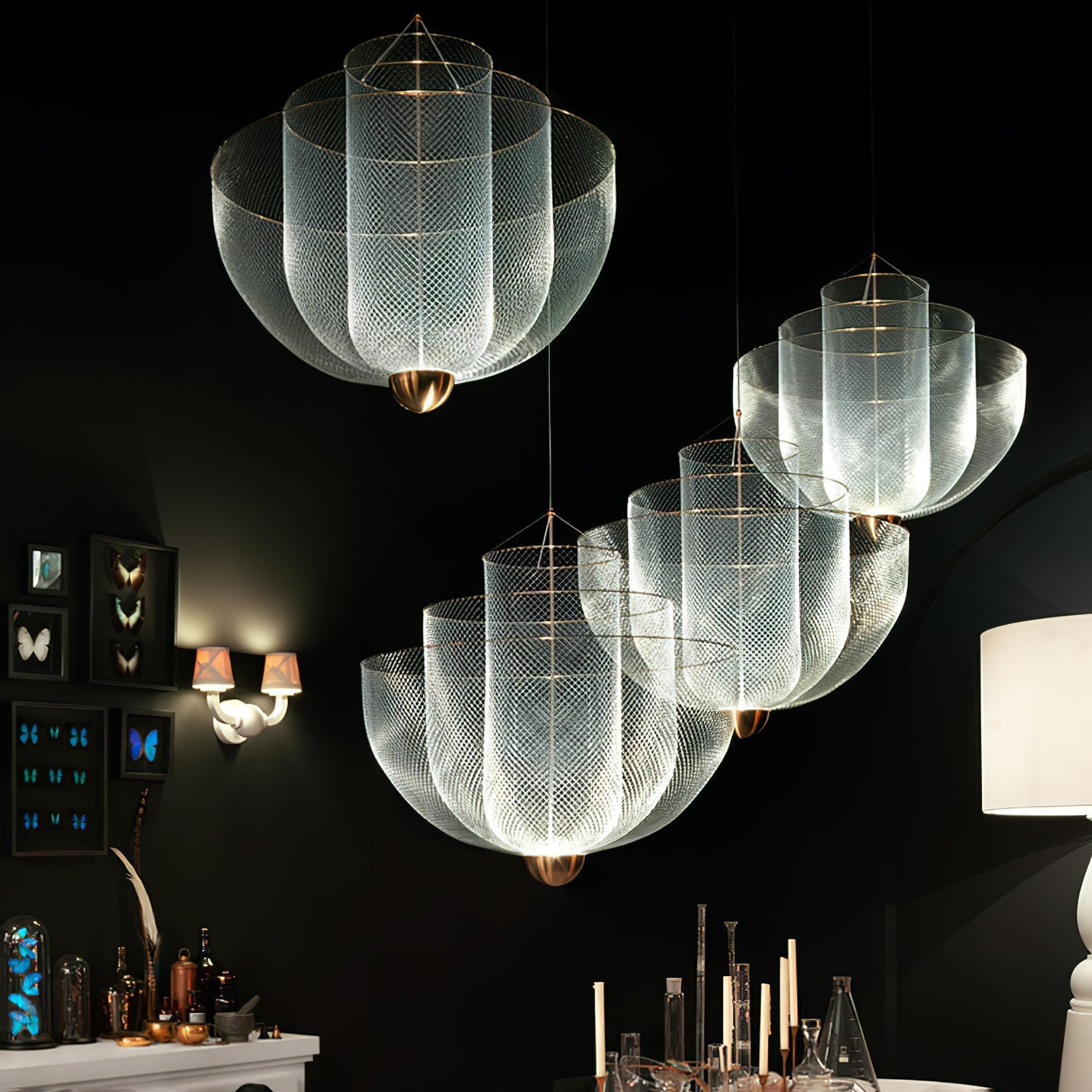 Lustra Chandelier Meshmatics Hanging Radiant-Neutral Decor