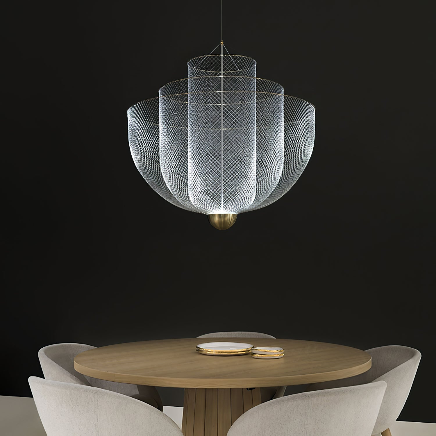 Lustra Chandelier Meshmatics Hanging Radiant-Neutral Decor