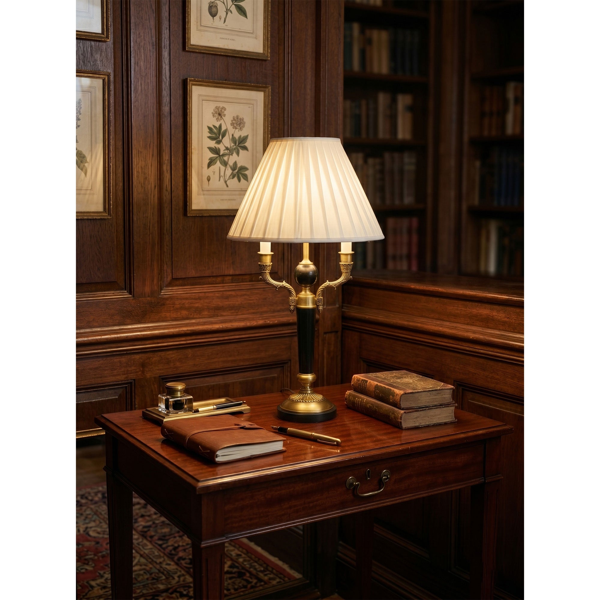 The Ellender Table Lamp in a formal living room, adding a touch of elegance.