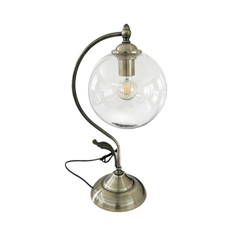 Close-up of the lamp's E26/E27 socket, bulb not included.