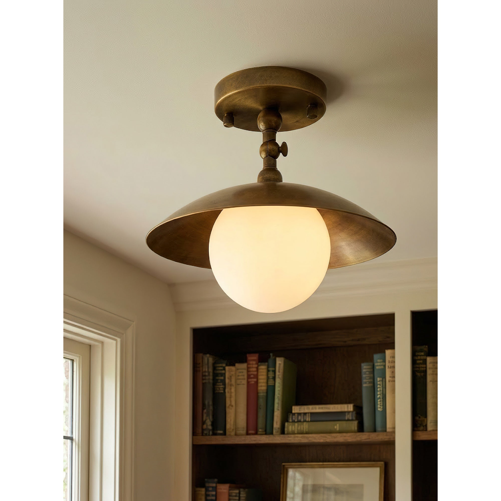 A split image comparing the white opal glass and white alabaster shades side-by-side.