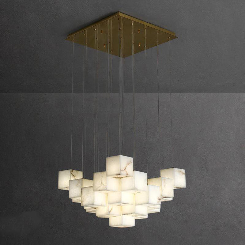 Another view of the 18-head version in a contemporary dining room.