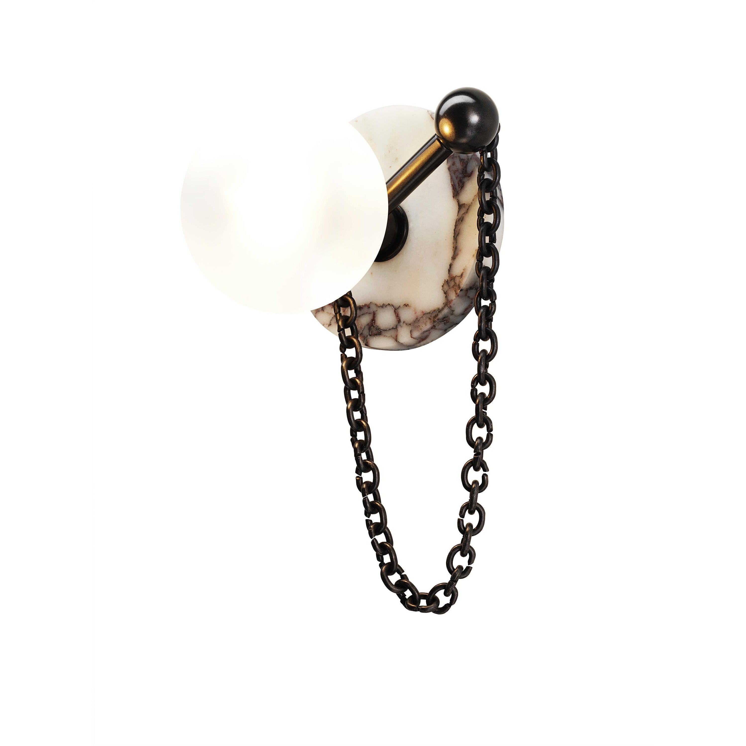 Uninstalled view of the Alla Wall Sconce showing the back.