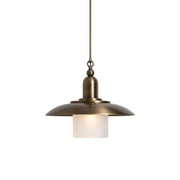 Argent Pendant Lamp in aged brass finish.