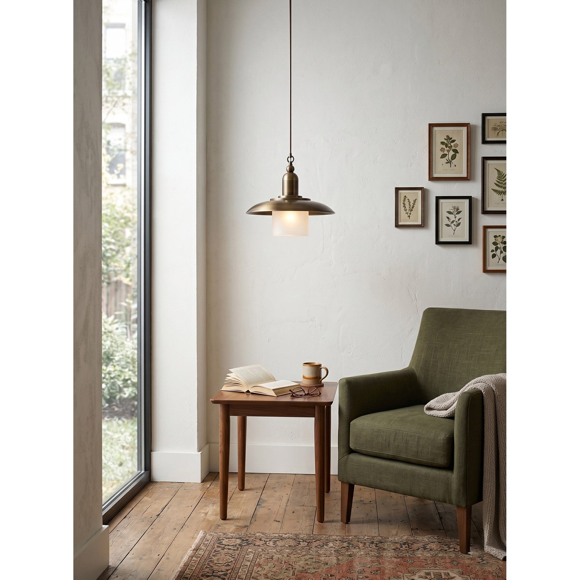 Argent Pendant Lamp in a transitional style living room.