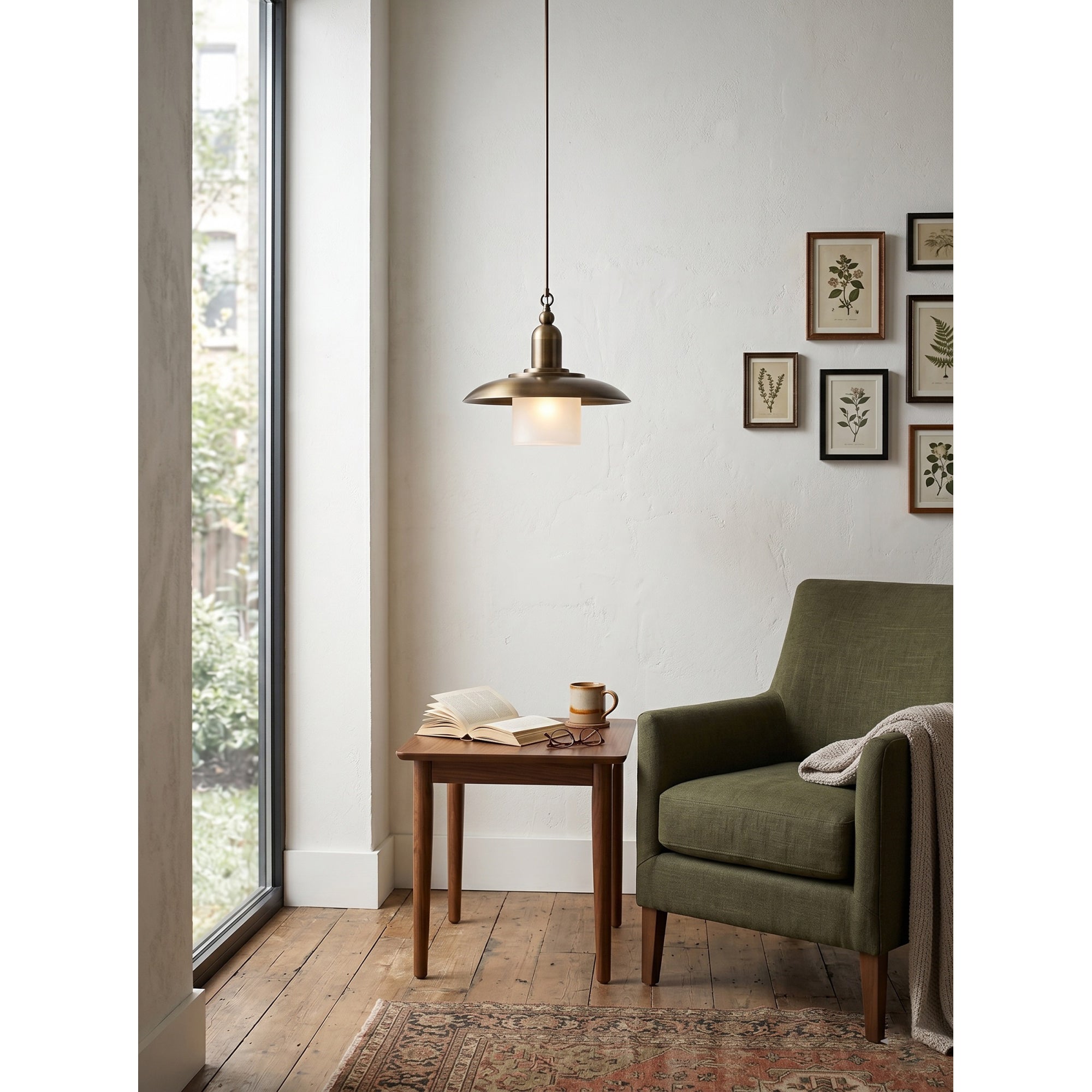 Argent Pendant Lamp in a transitional style living room.