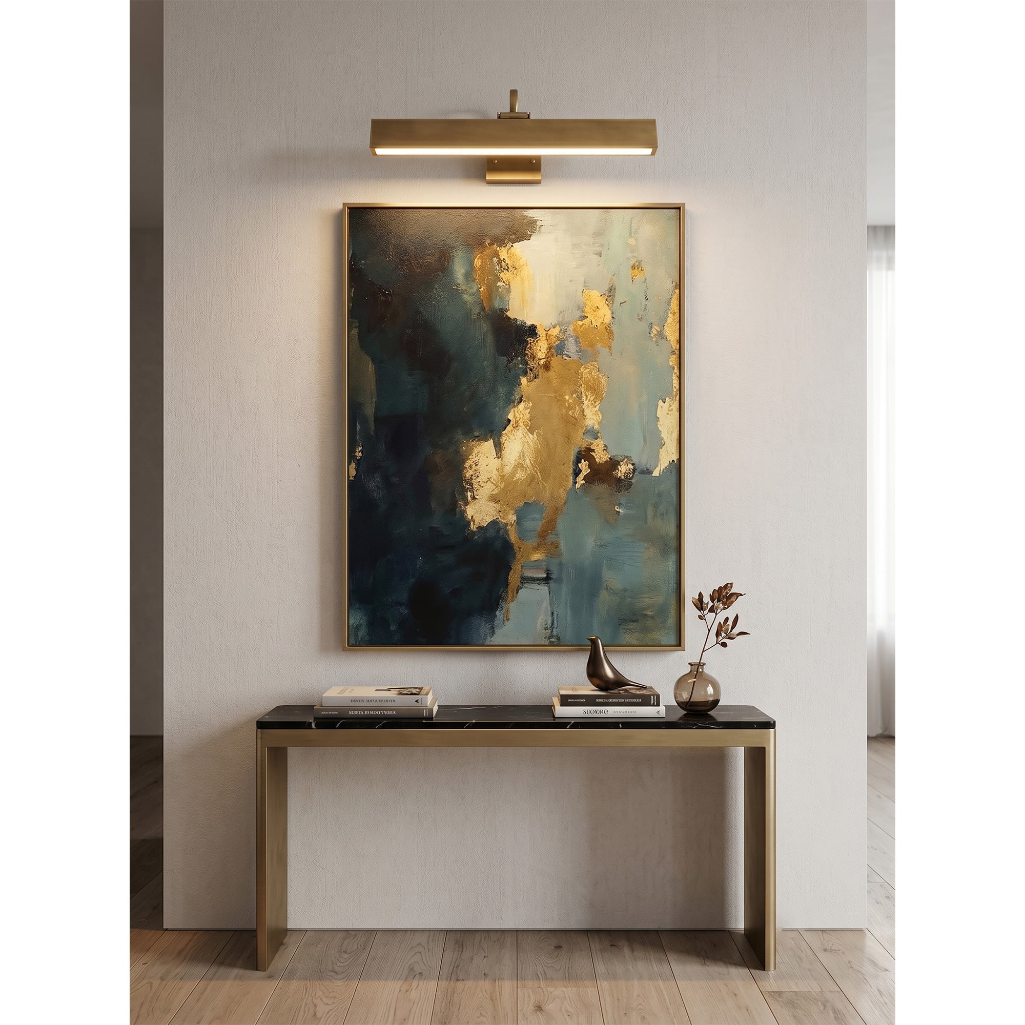 Full view of the Arti Brass Wall Sconce.