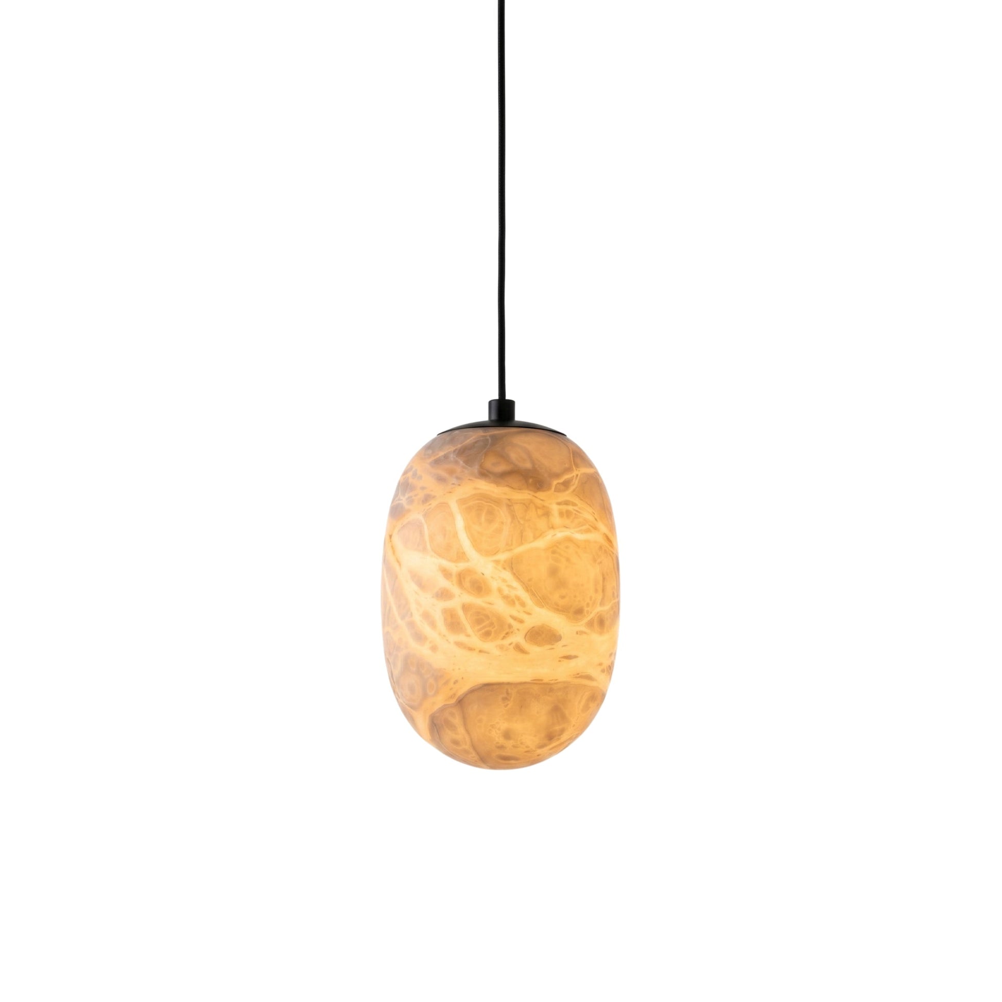 Aurora Alabaster Pendant Lamp against a neutral background.
