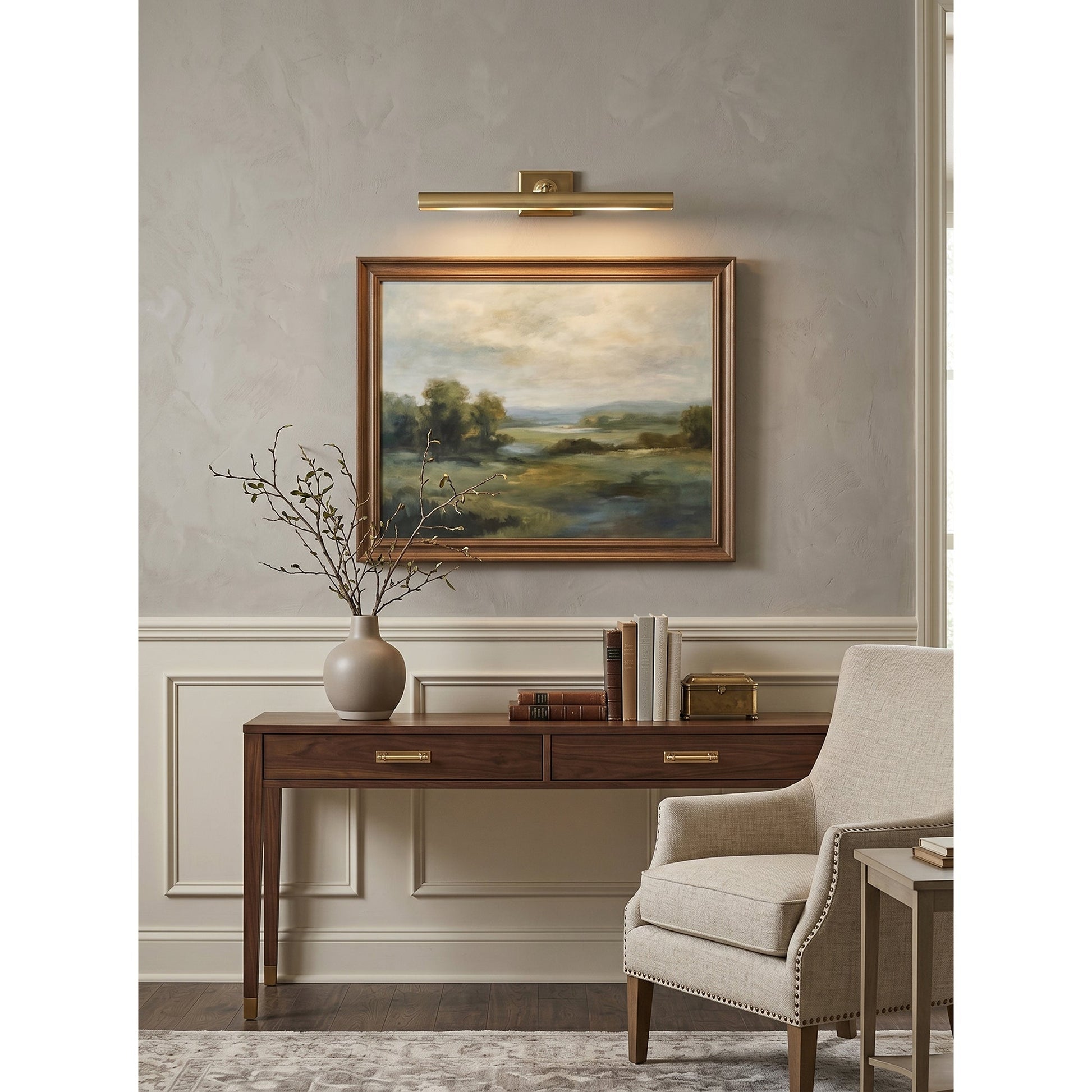 The Bilbury wall sconce in the 61 cm size option.