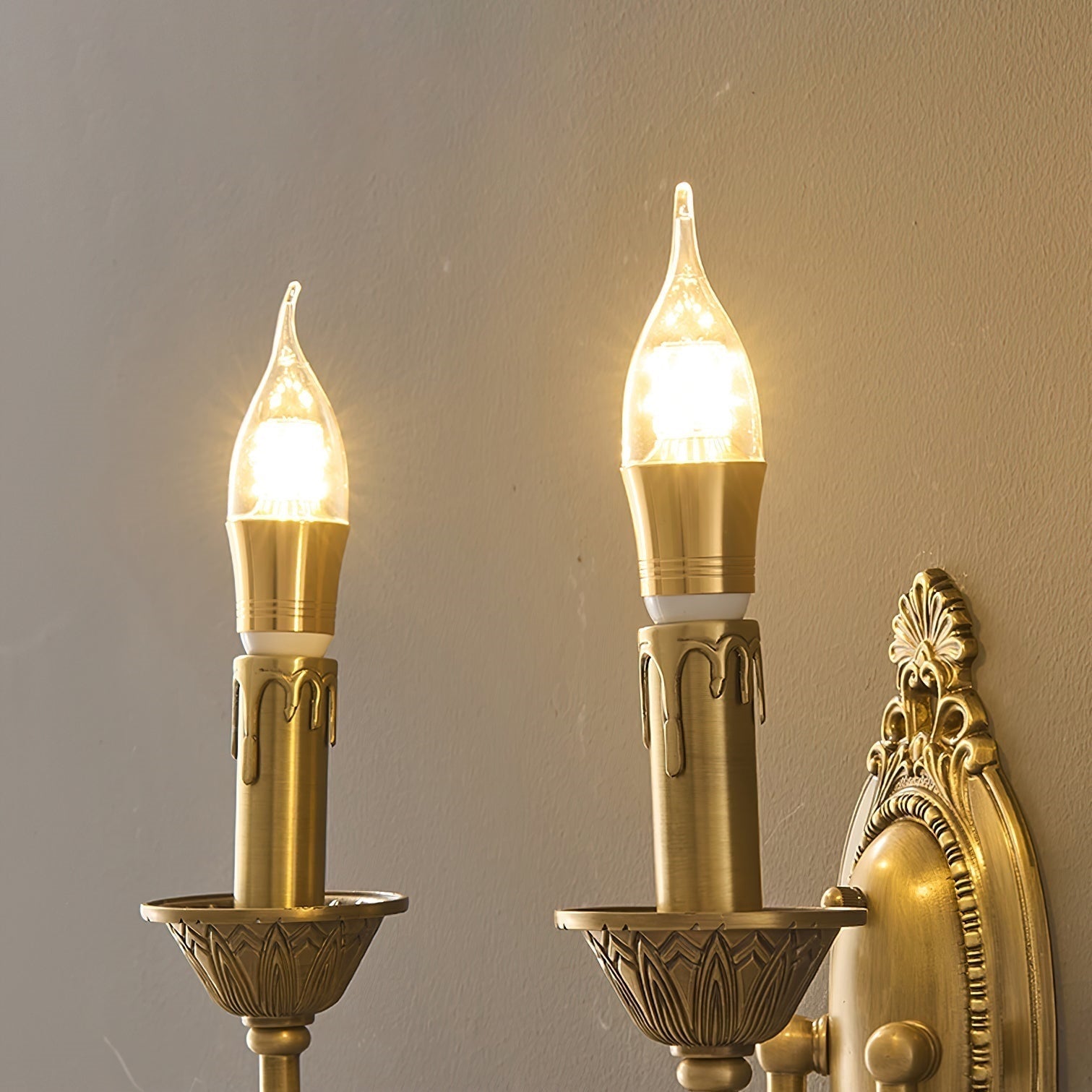 View from below showing the E12/E14 candelabra base socket.