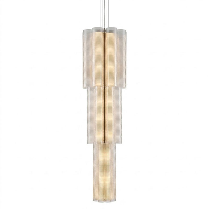The Bloom Chandelier against a dark background, emphasizing its sculptural form.