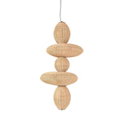 Bubbles Rattan Chandelier with a stacked, organic silhouette against a plain background.