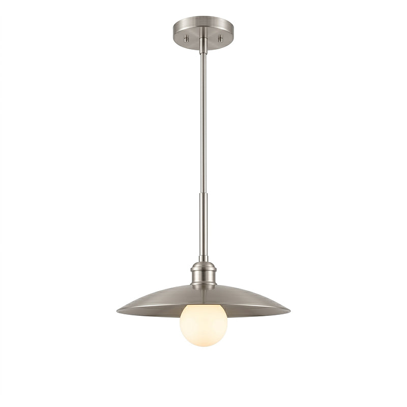 Side profile of the Cantina Pendant Lamp showcasing its sleek dome shape.