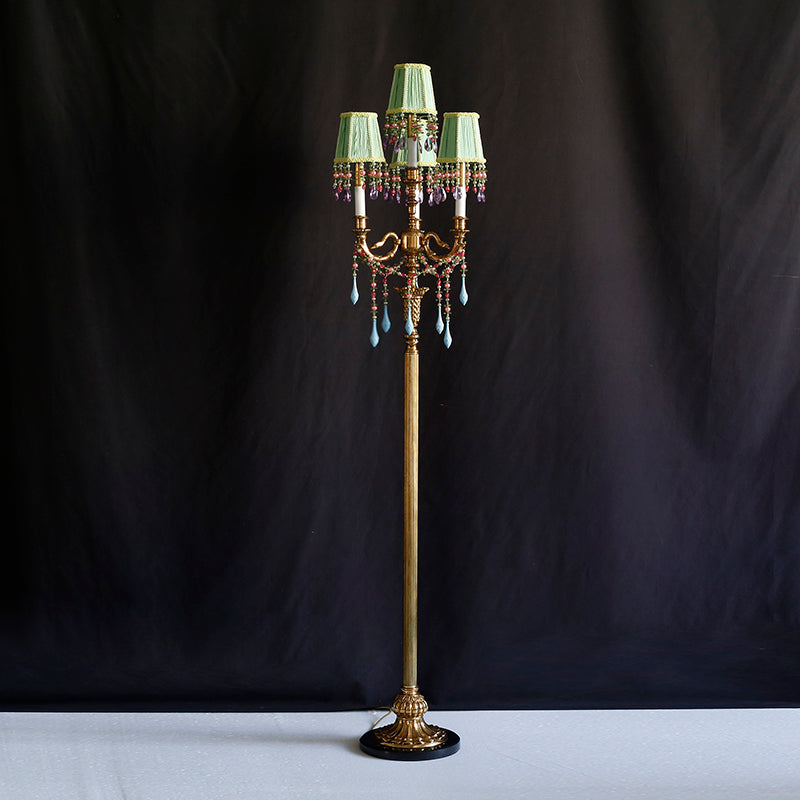 Full view of the Carins Pleated Floor Lamp against a plain white background.